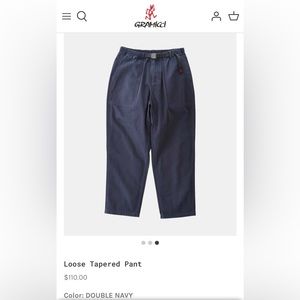 Gramicci Navy Loose Tapered Pants